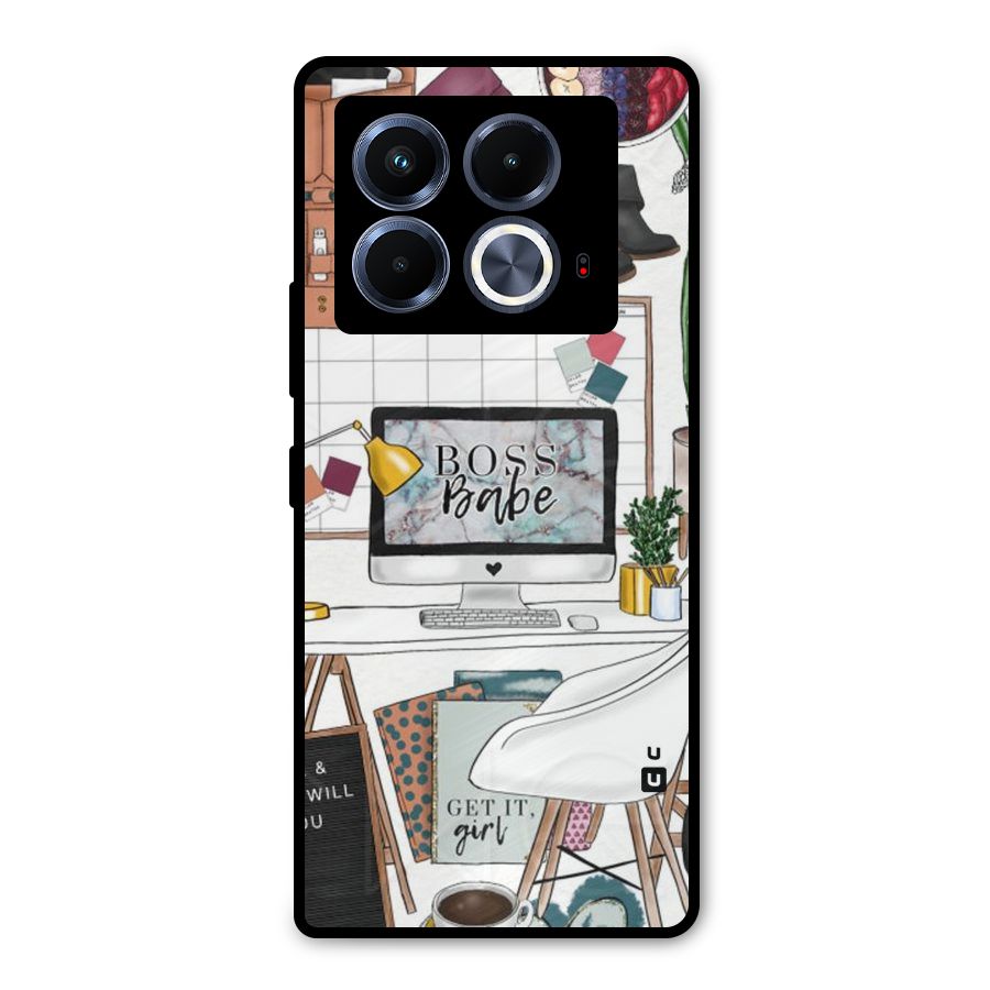 Boss Babe Metal Back Case for Infinix Note 40 5G