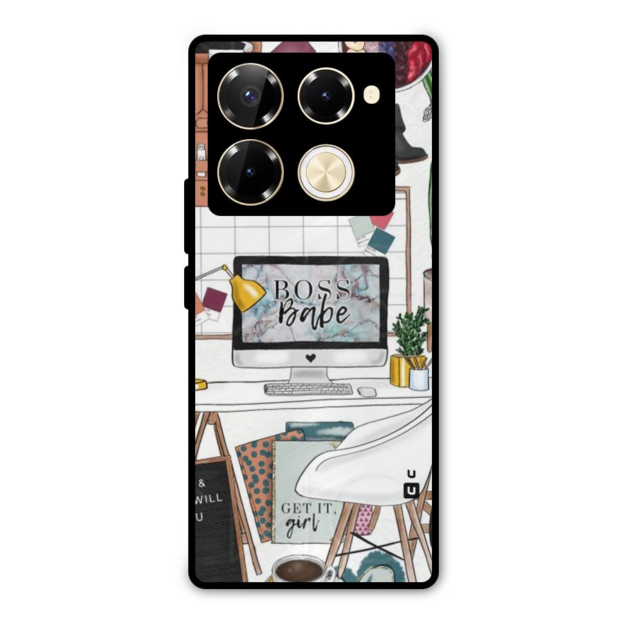 Boss Babe Metal Back Case for Infinix Note 40 Pro Plus