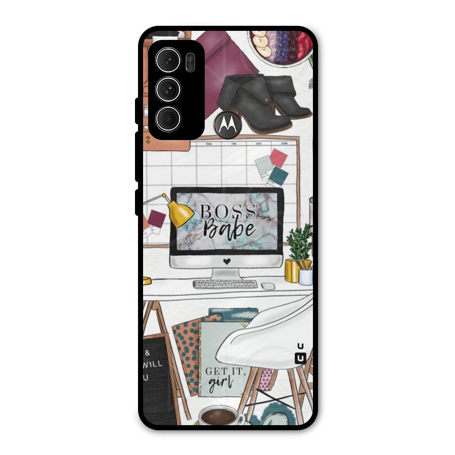 Boss Babe Metal Back Case for Moto G60