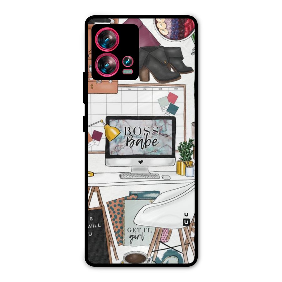Boss Babe Metal Back Case for Motorola Edge 30 Fusion