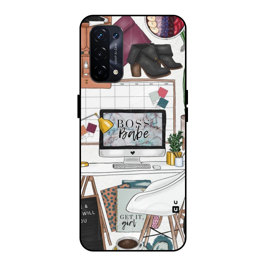 Boss Babe Metal Back Case for Oppo A74 5G
