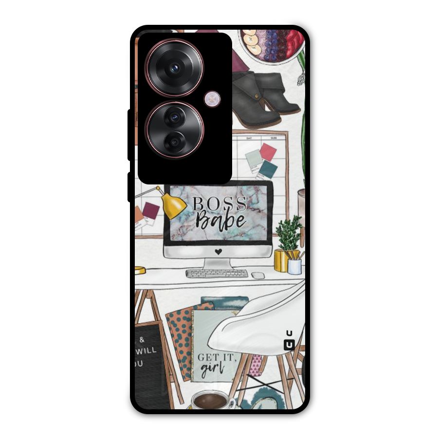 Boss Babe Metal Back Case for Oppo F25 Pro