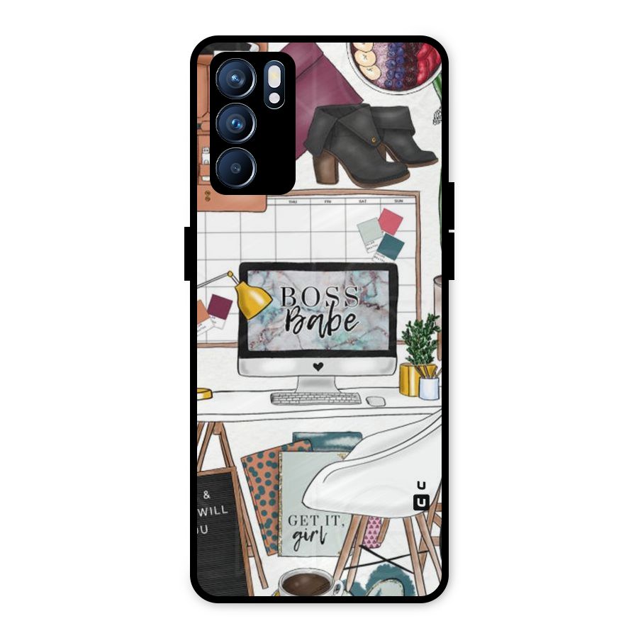 Boss Babe Metal Back Case for Oppo Reno6 5G