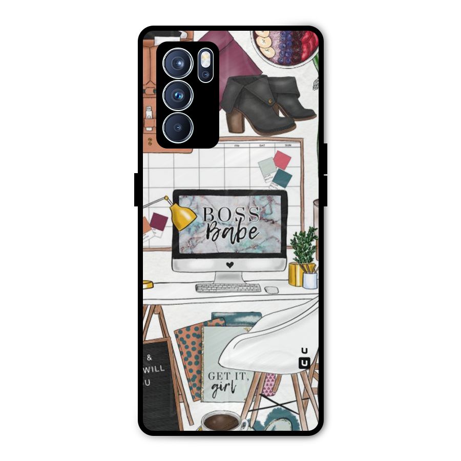 Boss Babe Metal Back Case for Oppo Reno6 Pro 5G