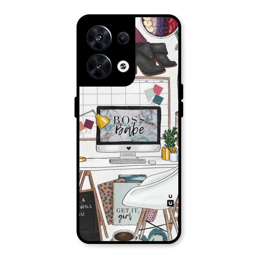 Boss Babe Metal Back Case for Oppo Reno8 5G