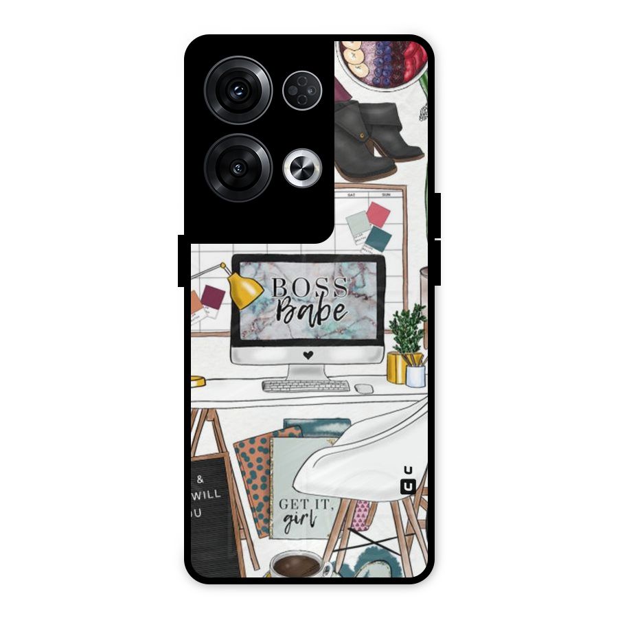 Boss Babe Metal Back Case for Oppo Reno8 Pro 5G