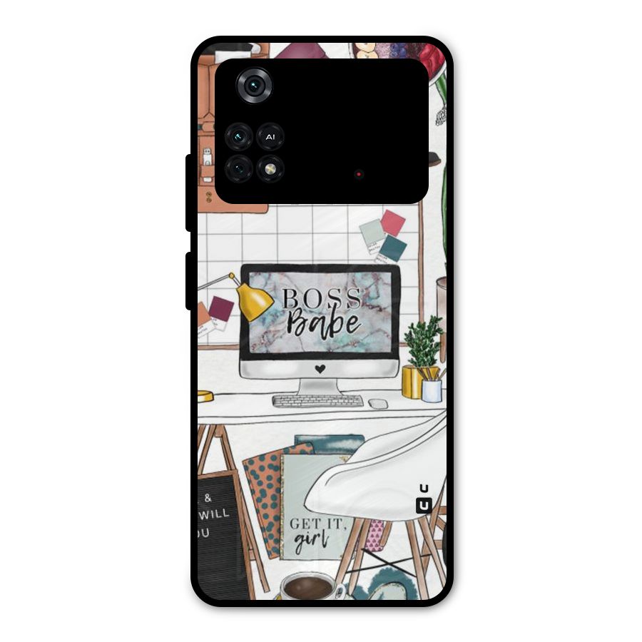 Boss Babe Metal Back Case for Poco M4 Pro 4G