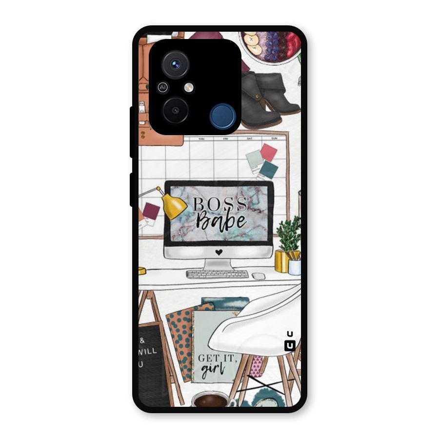 Boss Babe Metal Back Case for Redmi 12C