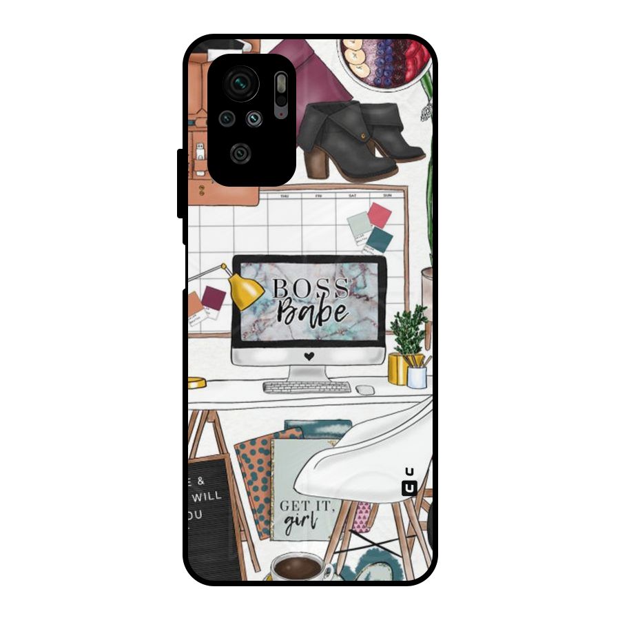 Boss Babe Metal Back Case for Redmi Note 10S
