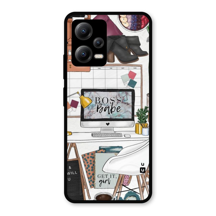 Boss Babe Metal Back Case for Redmi Note 12 5G
