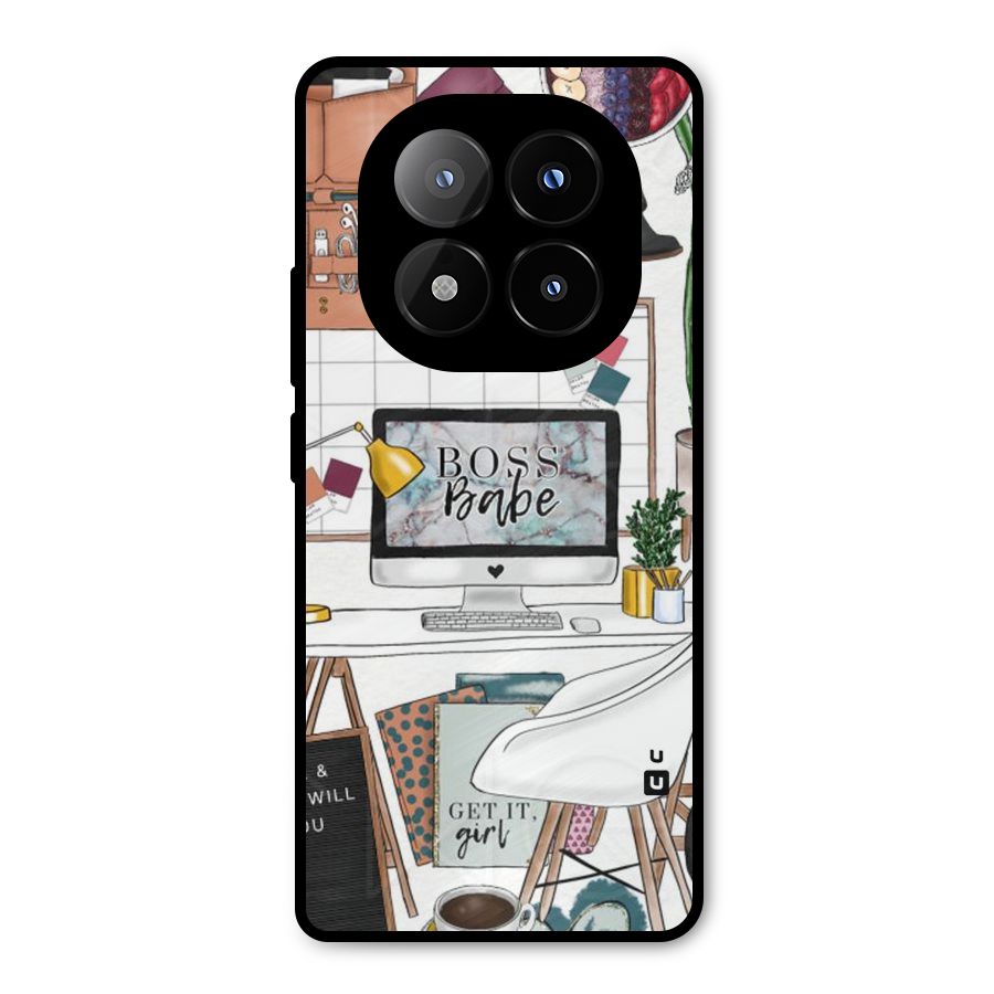 Boss Babe Metal Back Case for Redmi Note 14 Pro Plus 5G