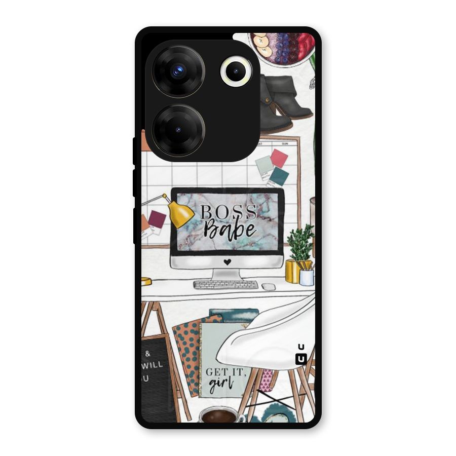 Boss Babe Metal Back Case for Tecno Camon 20