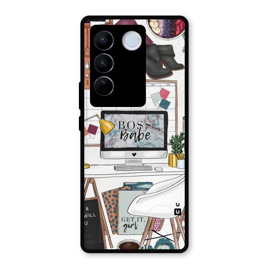 Boss Babe Metal Back Case for Vivo V27