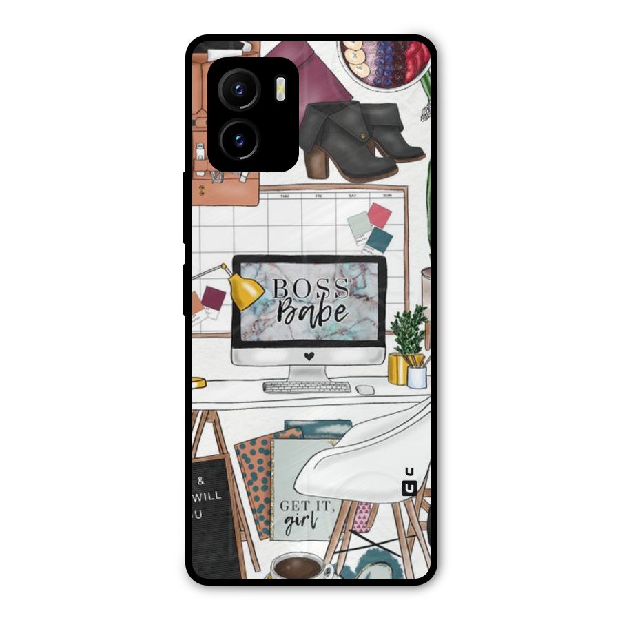 Boss Babe Metal Back Case for Vivo Y15s