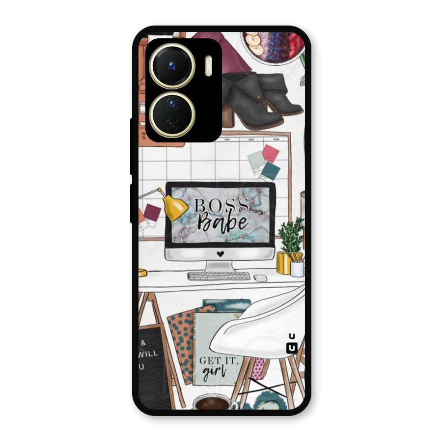Boss Babe Metal Back Case for Vivo Y16