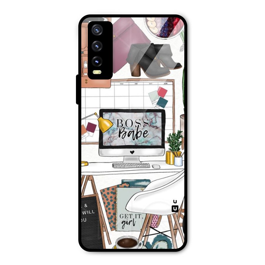 Boss Babe Metal Back Case for Vivo Y20i