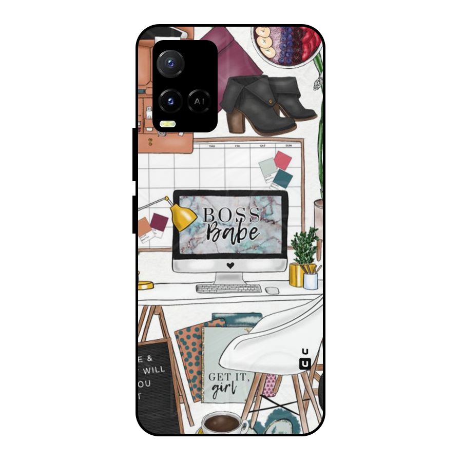 Boss Babe Metal Back Case for Vivo Y21A
