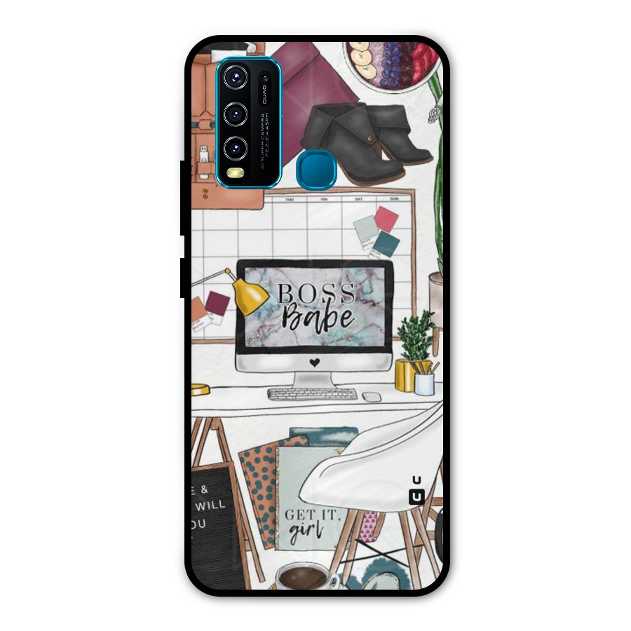Boss Babe Metal Back Case for Vivo Y30