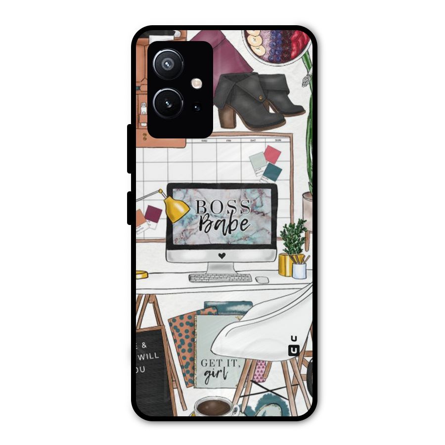 Boss Babe Metal Back Case for Vivo Y75 5G