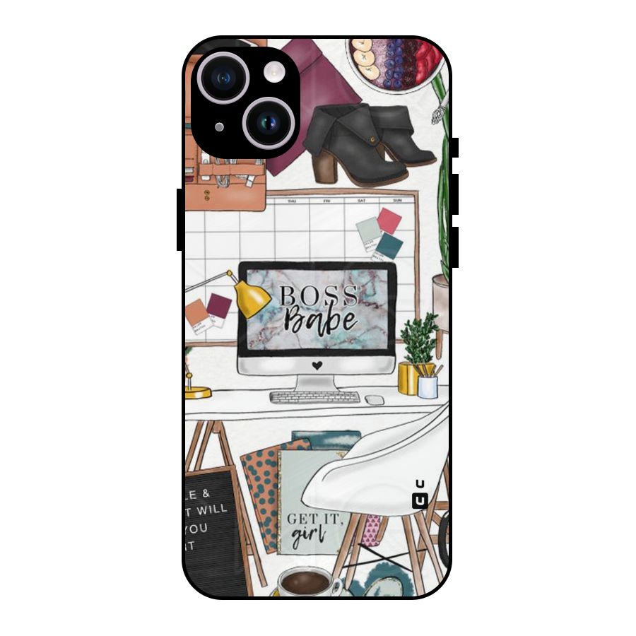 Boss Babe Metal Back Case for iPhone 14 Plus