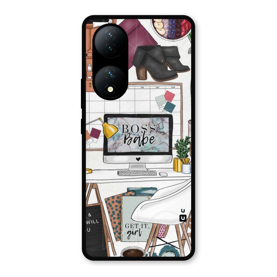 Boss Babe Metal Back Case for iQOO Z7s