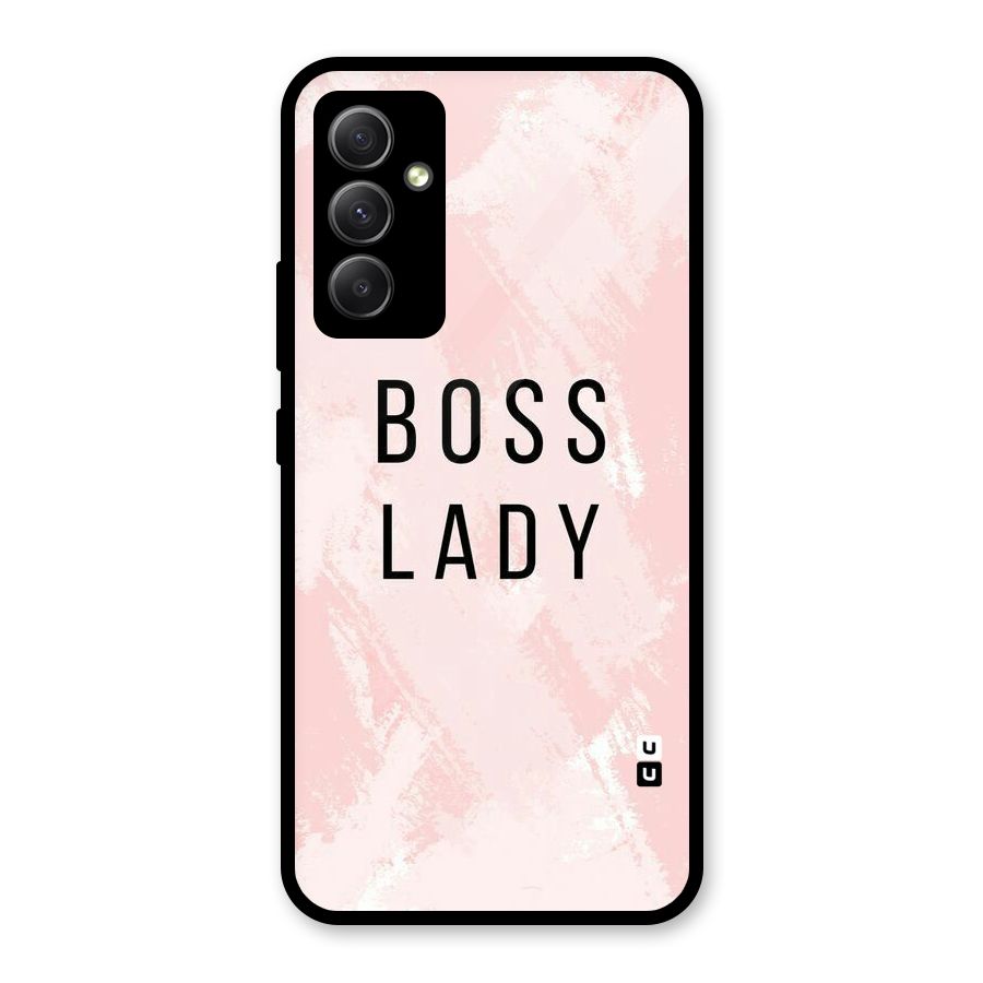 Boss Lady Pink Glass Back Case for Galaxy A34