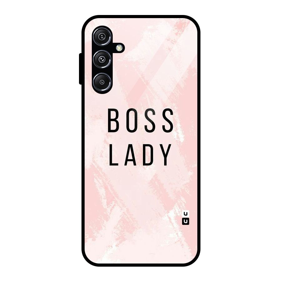 Boss Lady Pink Glass Back Case for Galaxy M34 5G