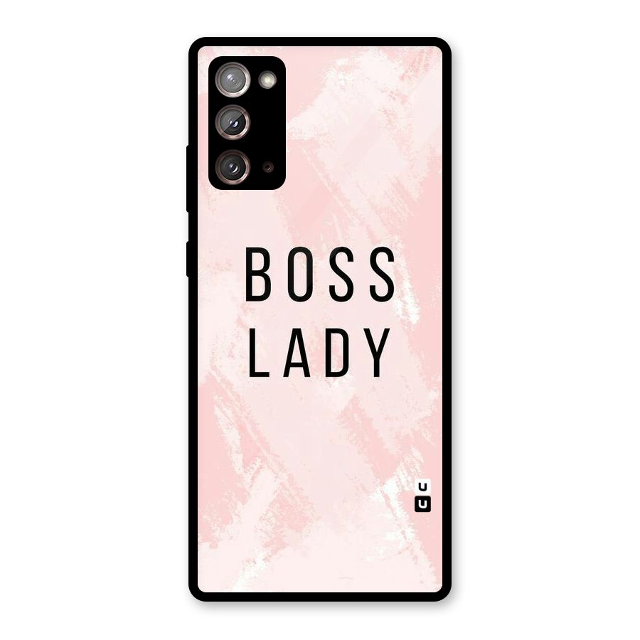 Boss Lady Pink Glass Back Case for Galaxy Note 20
