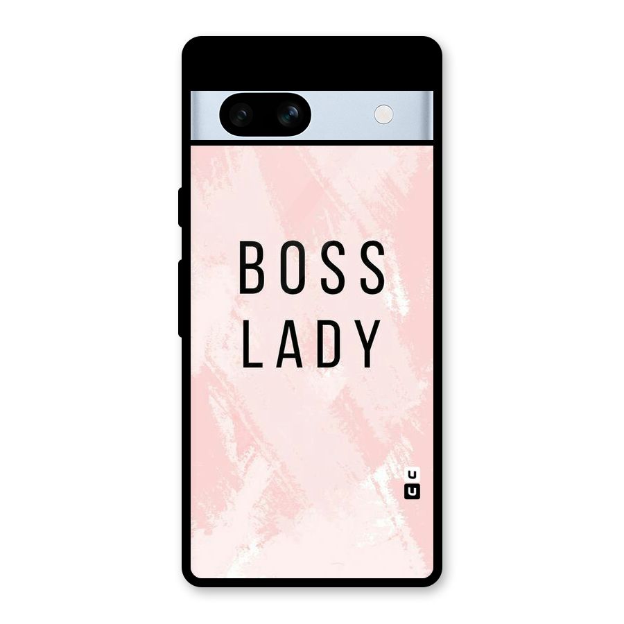 Boss Lady Pink Glass Back Case for Google Pixel 7a