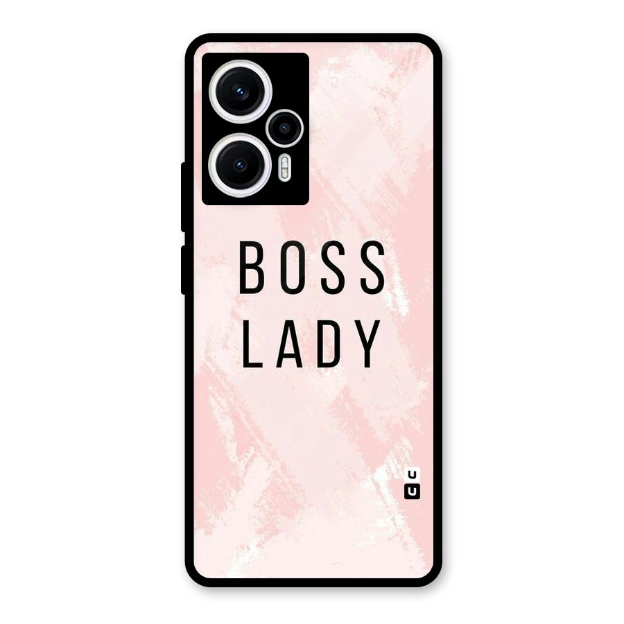 Boss Lady Pink Glass Back Case for Poco F5