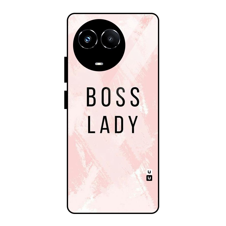 Boss Lady Pink Glass Back Case for Realme Narzo 60X
