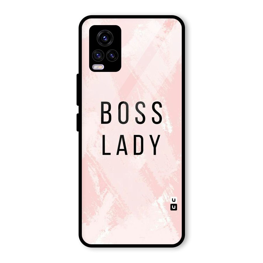 Boss Lady Pink Glass Back Case for Vivo V20 2021