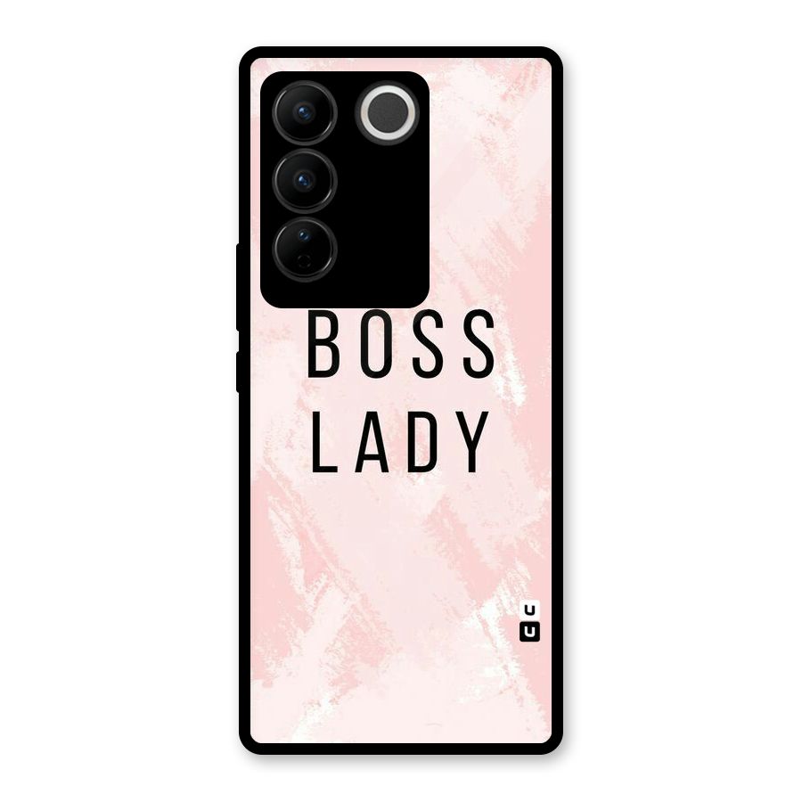 Boss Lady Pink Glass Back Case for Vivo V27
