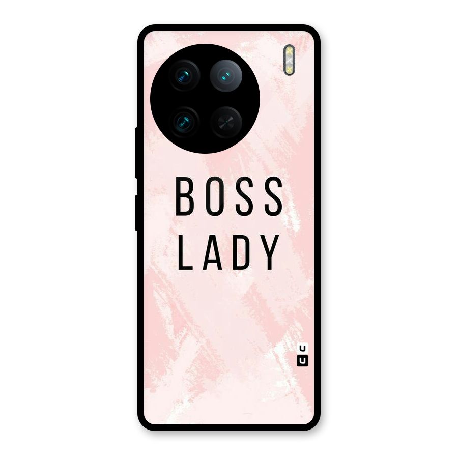Boss Lady Pink Glass Back Case for Vivo X90 Pro