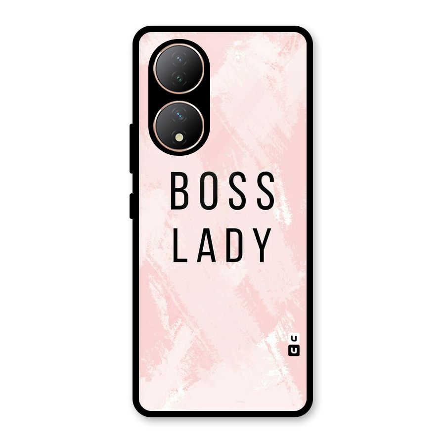 Boss Lady Pink Glass Back Case for Vivo Y100A