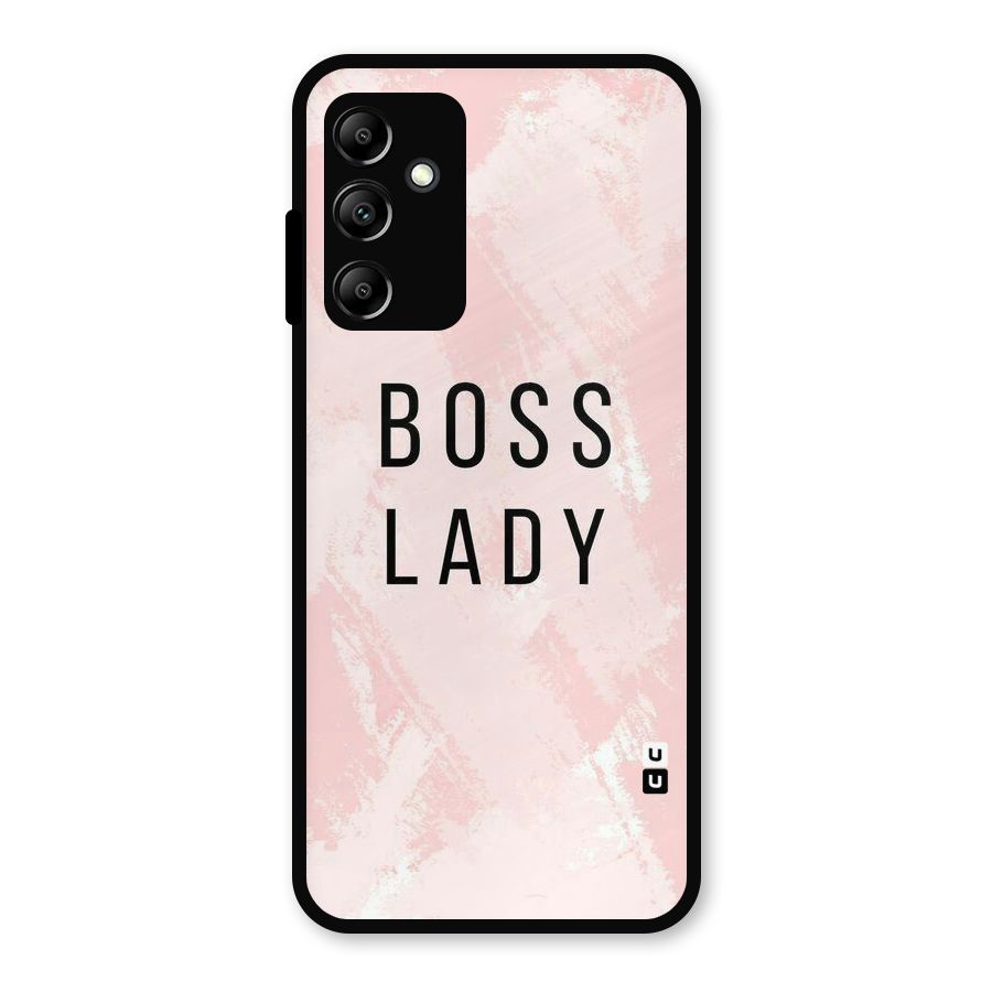 Boss Lady Pink Metal Back Case for Galaxy A14 5G
