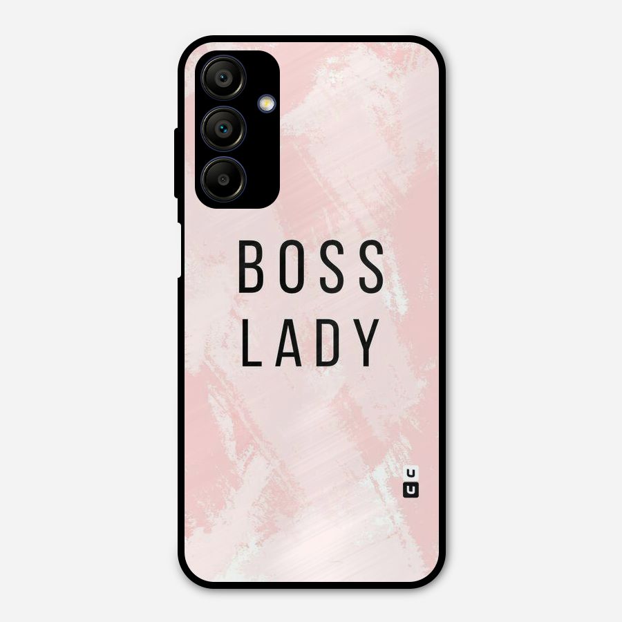 Boss Lady Pink Metal Back Case for Galaxy A15 5G