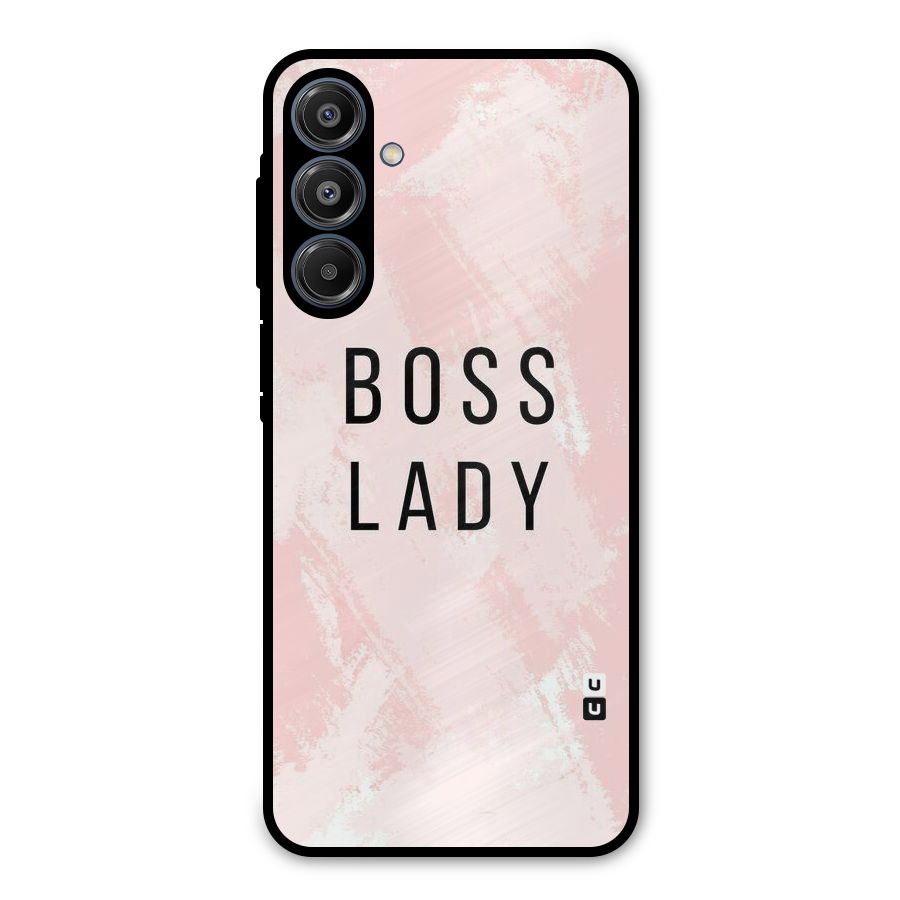 Boss Lady Pink Metal Back Case for Galaxy A16 5G