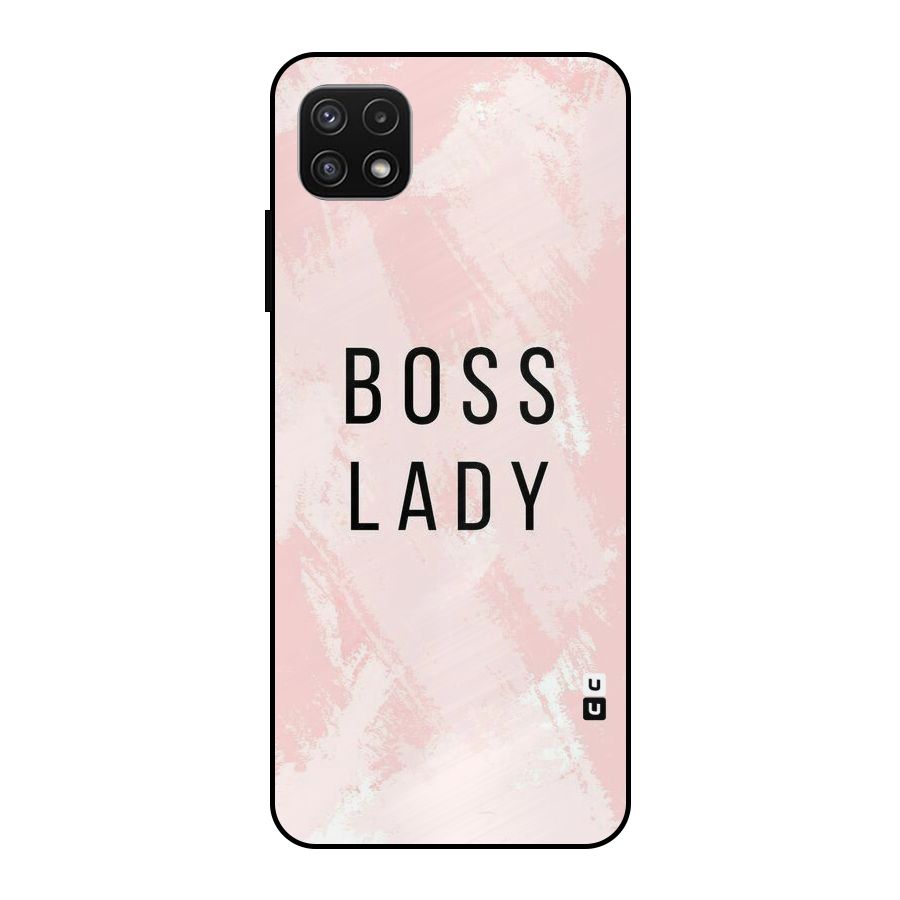 Boss Lady Pink Metal Back Case for Galaxy A22 5G