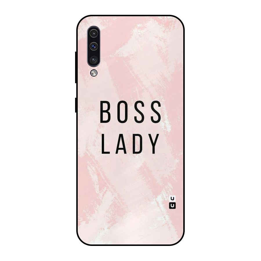 Boss Lady Pink Metal Back Case for Galaxy A30s