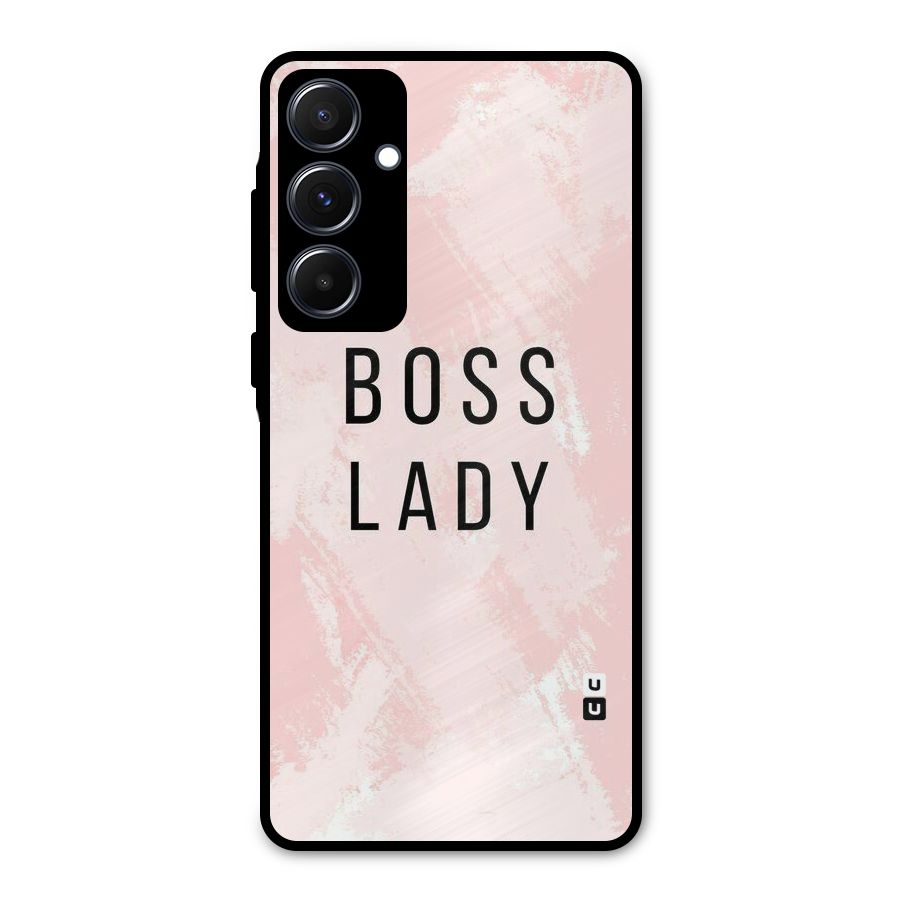 Boss Lady Pink Metal Back Case for Galaxy A55