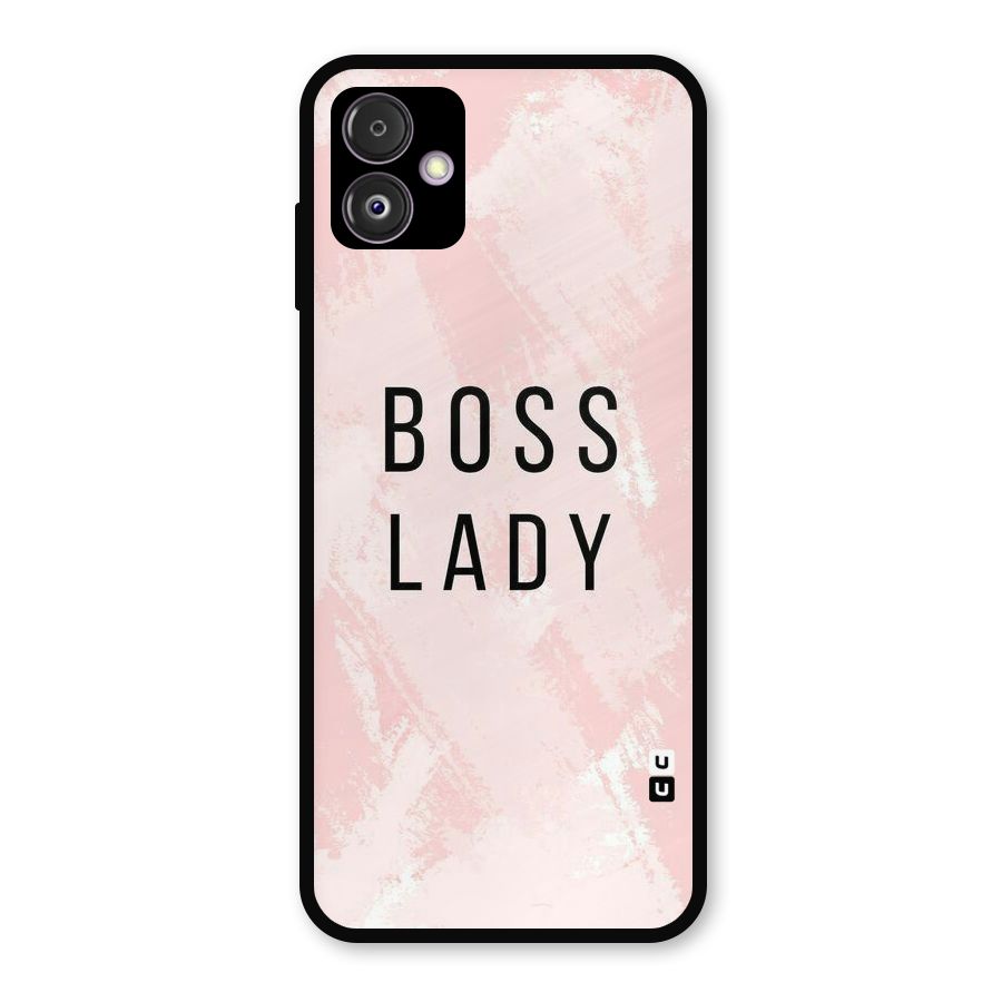 Boss Lady Pink Metal Back Case for Galaxy F14