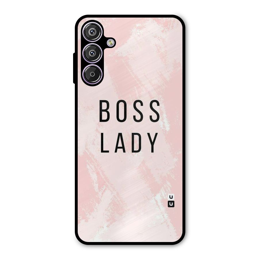 Boss Lady Pink Metal Back Case for Galaxy F15