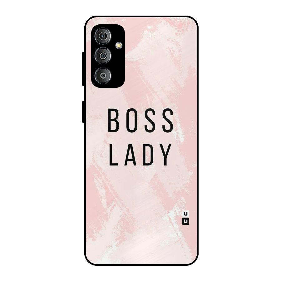 Boss Lady Pink Metal Back Case for Galaxy F23