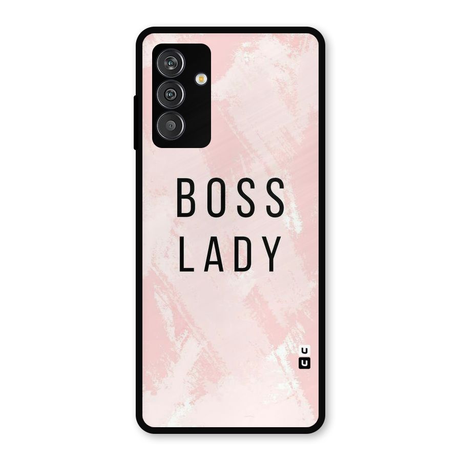 Boss Lady Pink Metal Back Case for Galaxy M14 5G