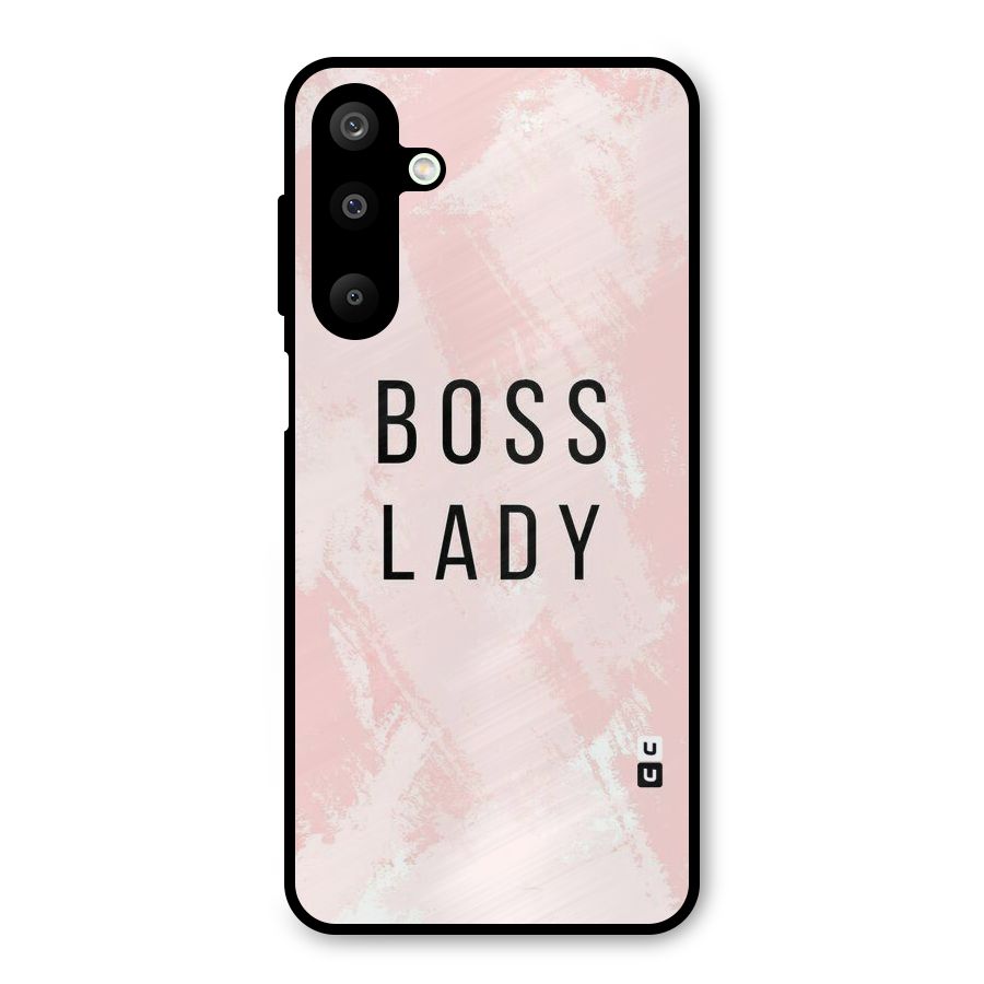 Boss Lady Pink Metal Back Case for Galaxy M16