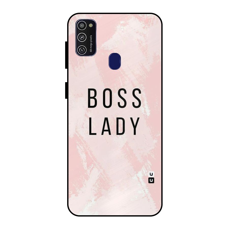Boss Lady Pink Metal Back Case for Galaxy M30s