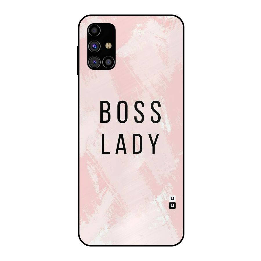Boss Lady Pink Metal Back Case for Galaxy M31s