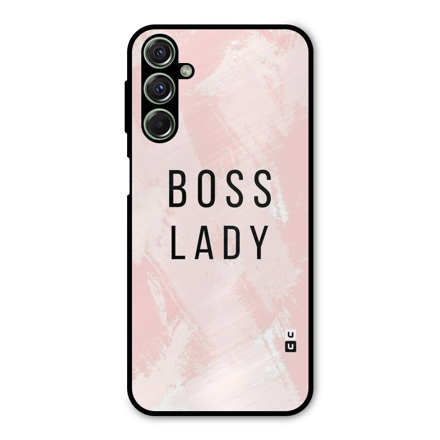 Boss Lady Pink Metal Back Case for Galaxy M34