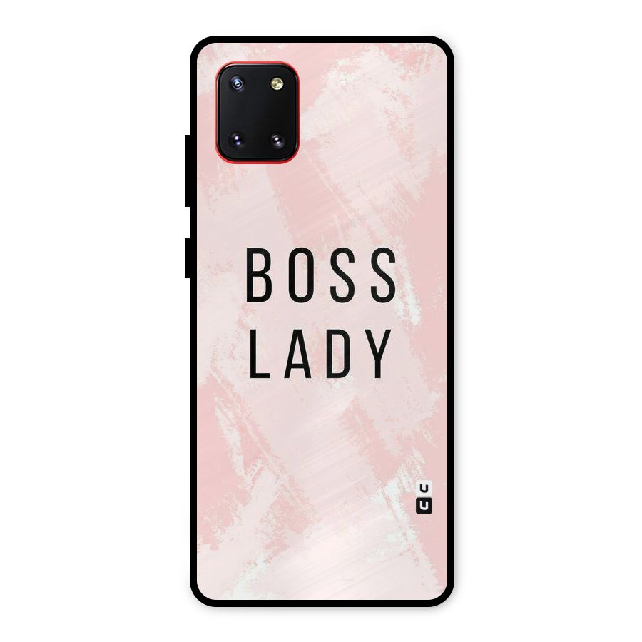 Boss Lady Pink Metal Back Case for Galaxy Note 10 Lite